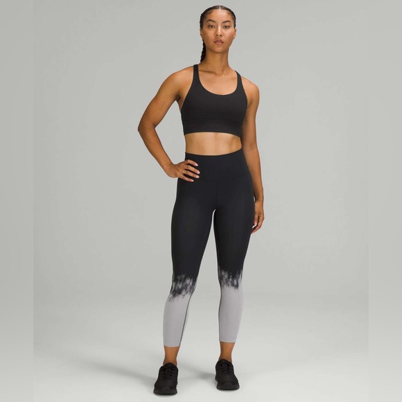 Lululemon Wunder Train High-Rise Tight 25" Crop Black Ascending Silverscreen - Picture 3 of 10